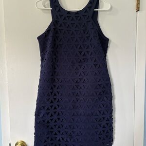 Elegant Navy Blue Lilly Pulitzer Sleeveless Dress